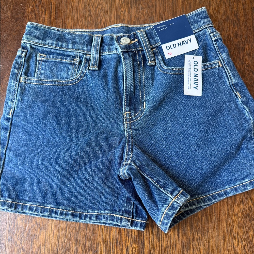 Old Navy Dark Blue Denim High-Rise Shorts